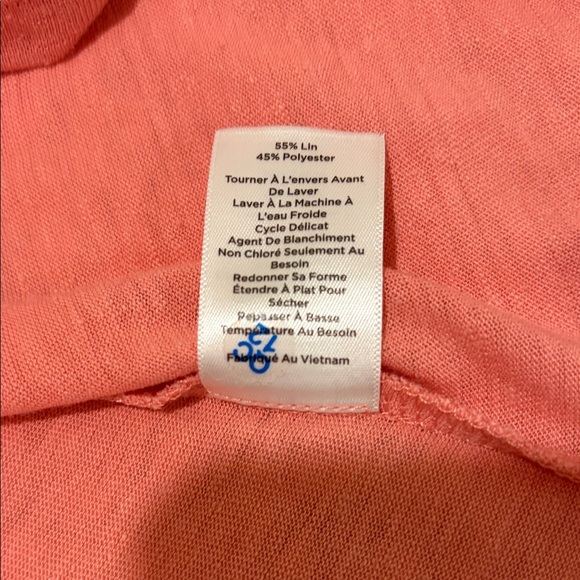 Talbots Peach V-Neck Short Sleeve Tee - Picture 8 of 8